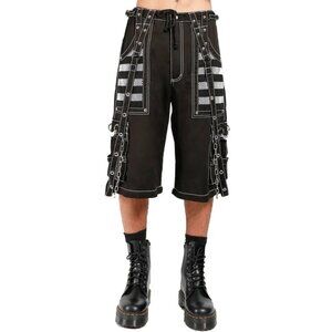 Gothic Extreme Bondage Skater Gothic Punk Rocker Cyber Steampunk Biker Shorts